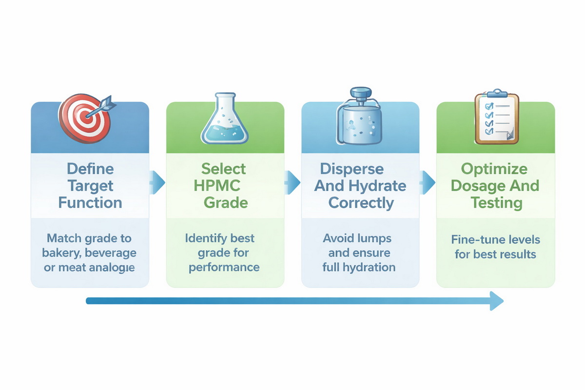 HPMC Food Formulation Workflow HPMC Food Formulation Workflow