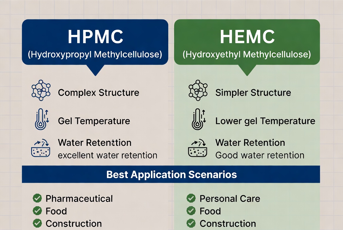 HPMC Vs HEMC Comparison Chart HPMC Vs HEMC Comparison Chart