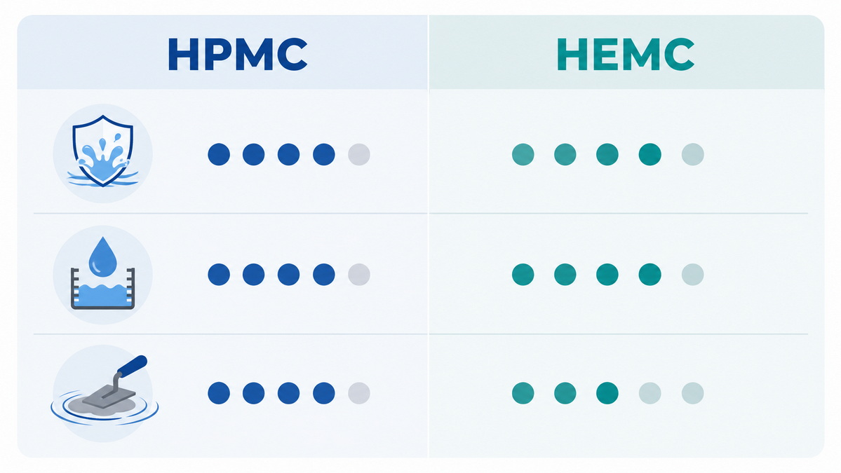 HPMC Versus HEMC Performance Matrix HPMC Versus HEMC Performance Matrix