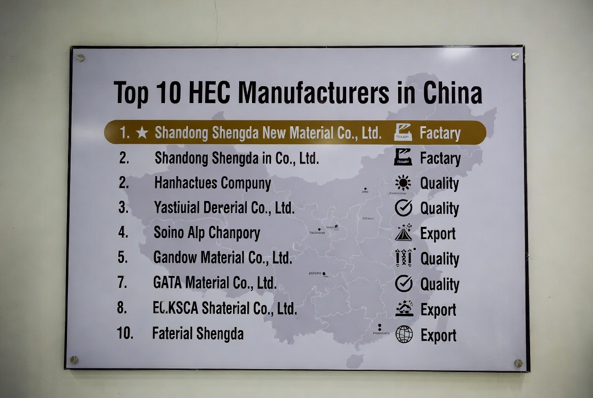 China HEC Supplier Ranking China HEC Supplier Ranking