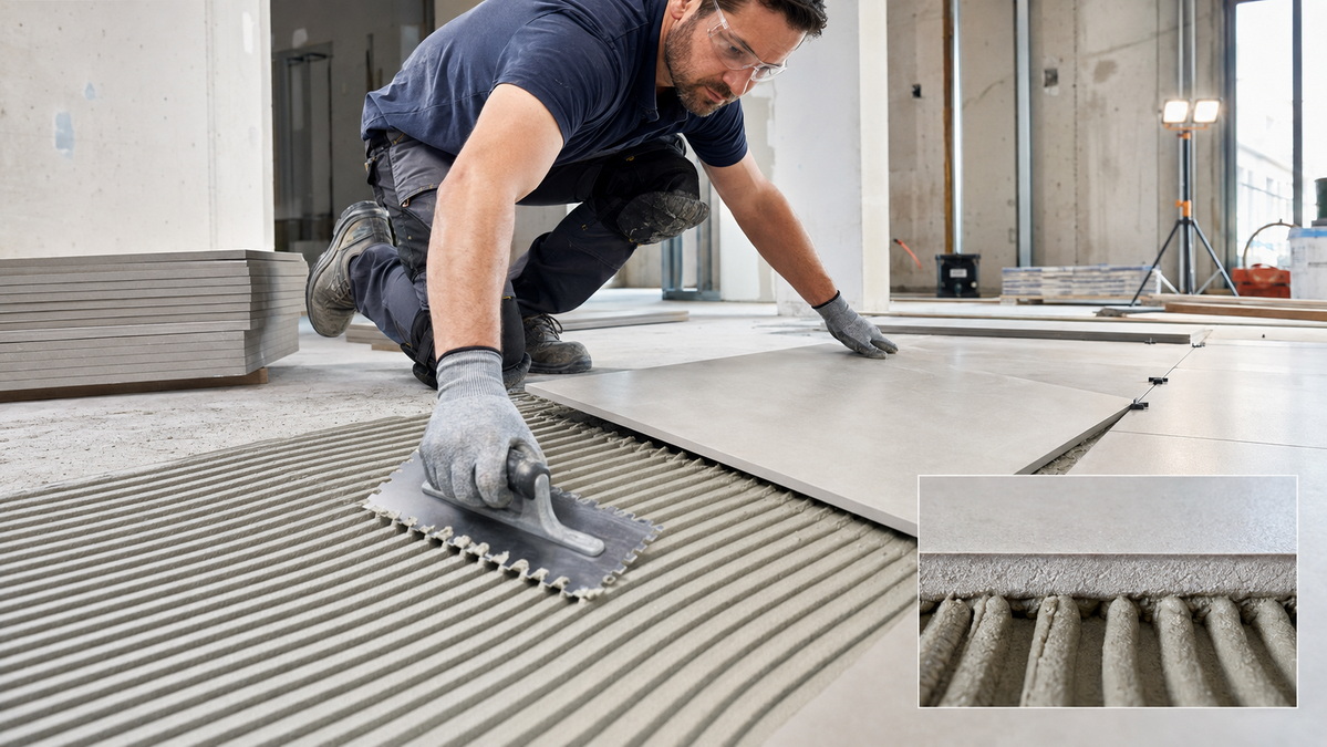 Tile Adhesive Application Scene Tile Adhesive Application Scene