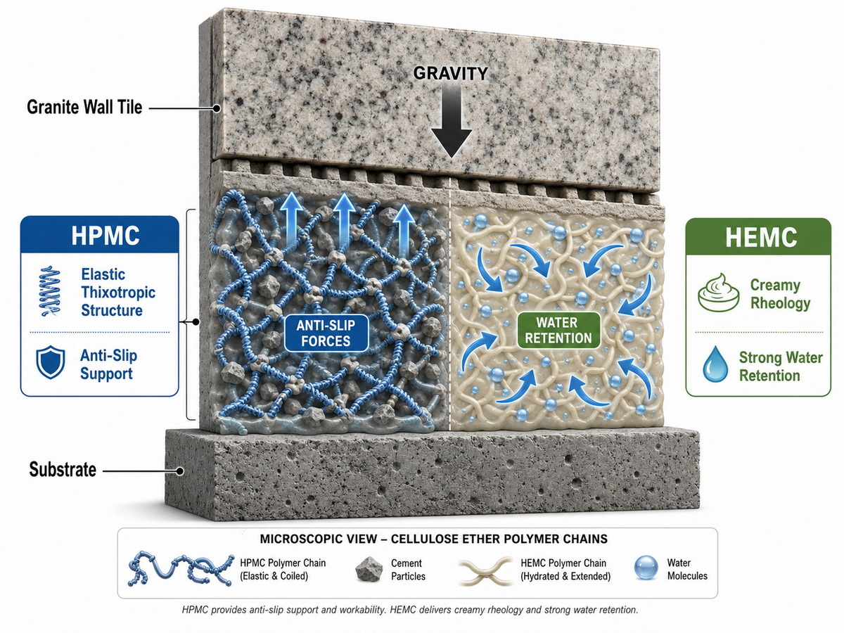 HPMC And HEMC Rheology Inside Tile Adhesive HPMC And HEMC Rheology Inside Tile Adhesive