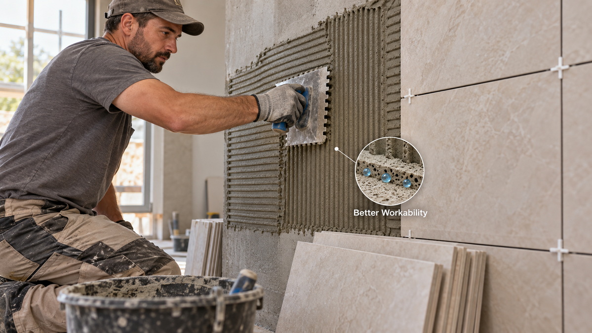 HPMC In Tile Adhesive And Dry Mix Mortar HPMC In Tile Adhesive And Dry Mix Mortar