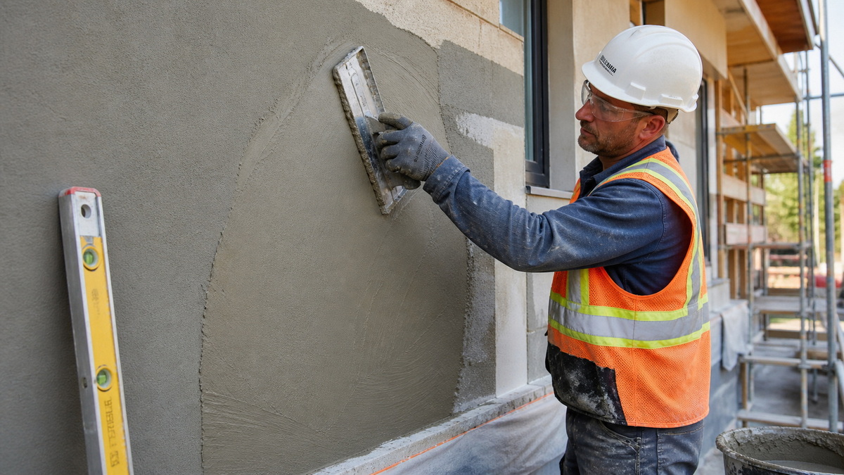 Professional Cement Render Application Process Professional Cement Render Application Process