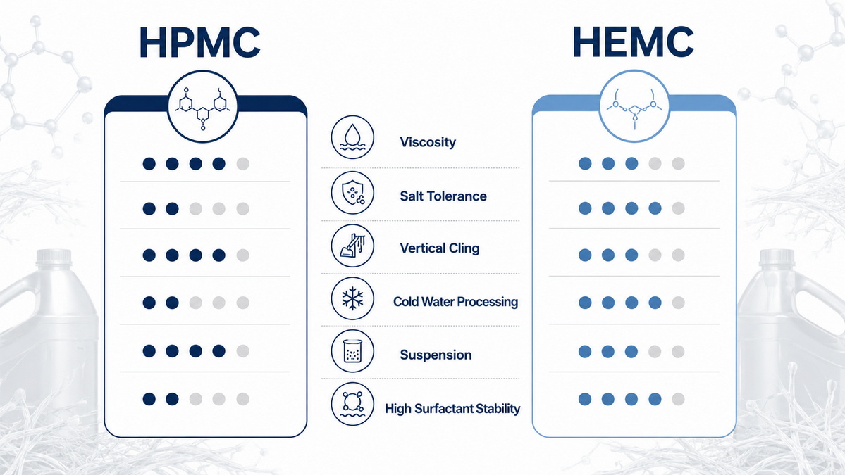 HPMC HEMC Performance Comparison Chart