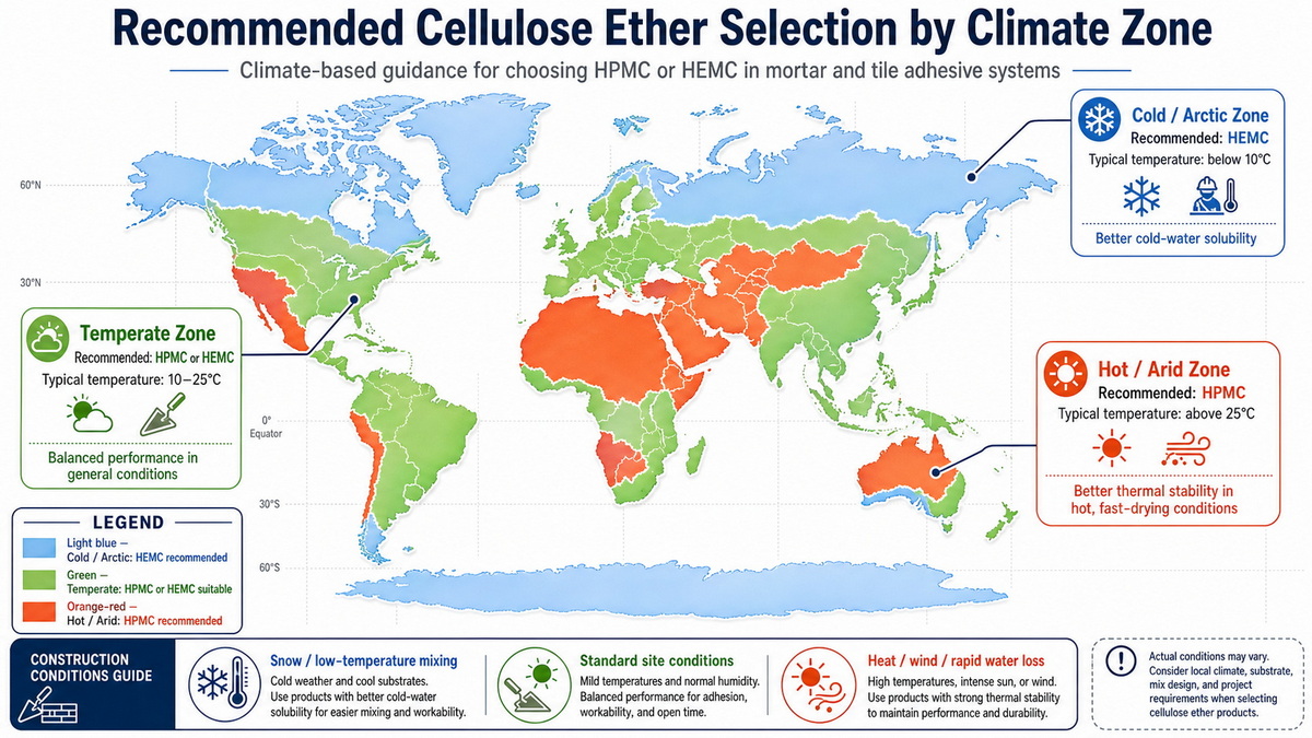 Climate Zone Cellulose Ether Selection Guide