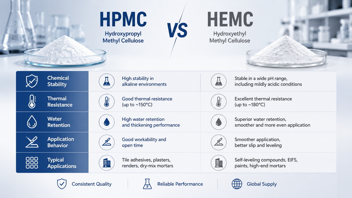 HPMC HEMC Comparison Chart