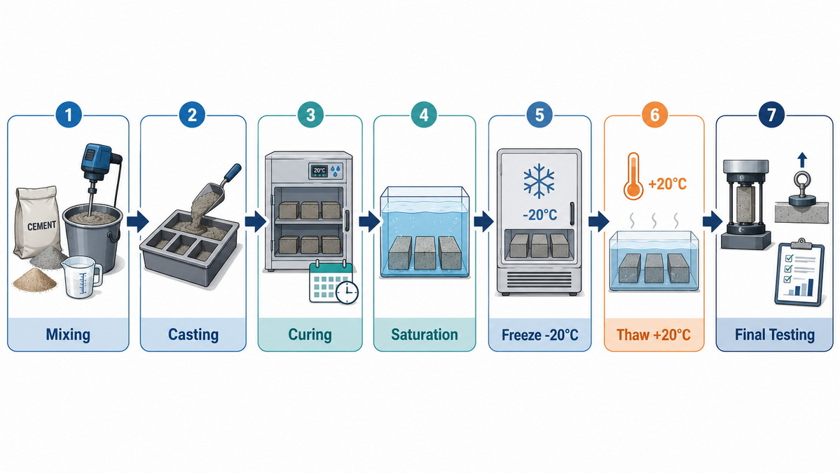 Freeze Thaw Laboratory Test Workflow