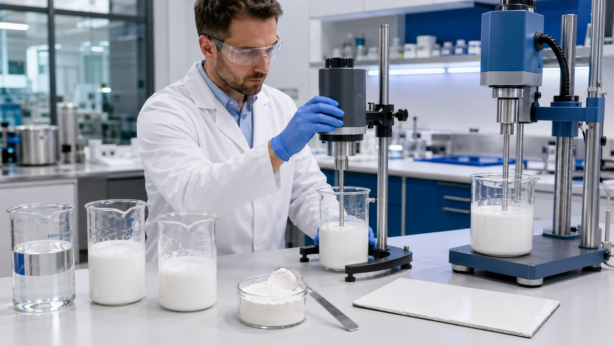 Cellulose HEC Sample Testing In Coatings Laboratory