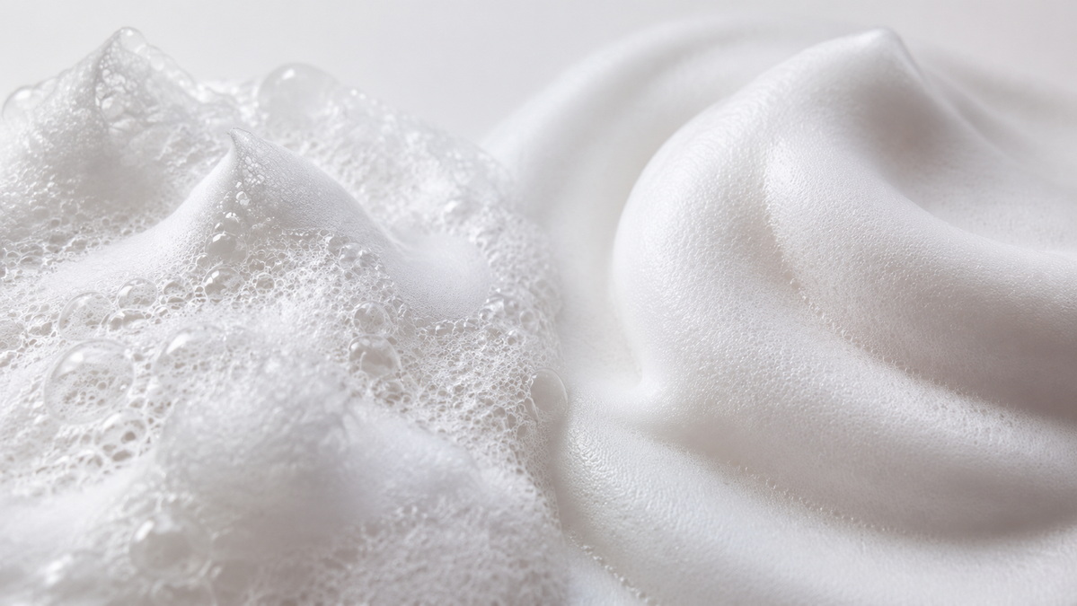 Fine Foam And Creamy Foam Texture
