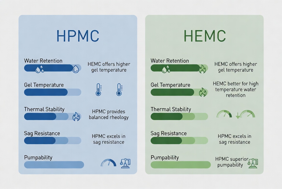 Performance Comparison Of HPMC And HEMC In Pumped Mortar
