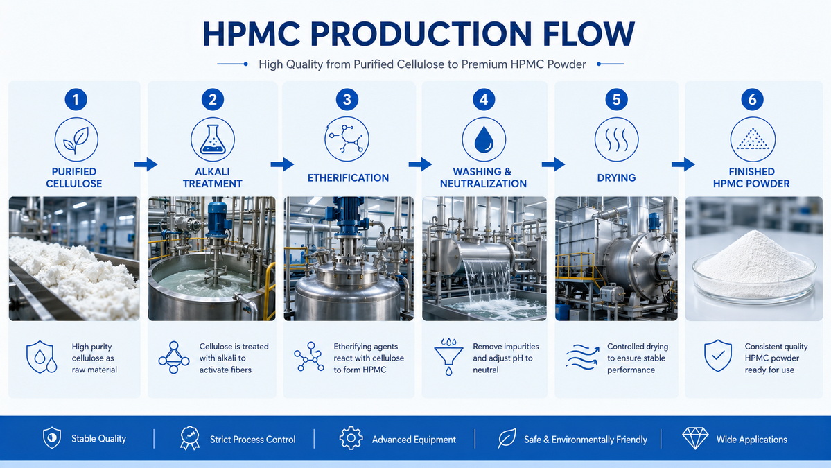 How Is Hypromellose Made? A Complete Guide To HPMC Manufacturing, Purification, And Performance