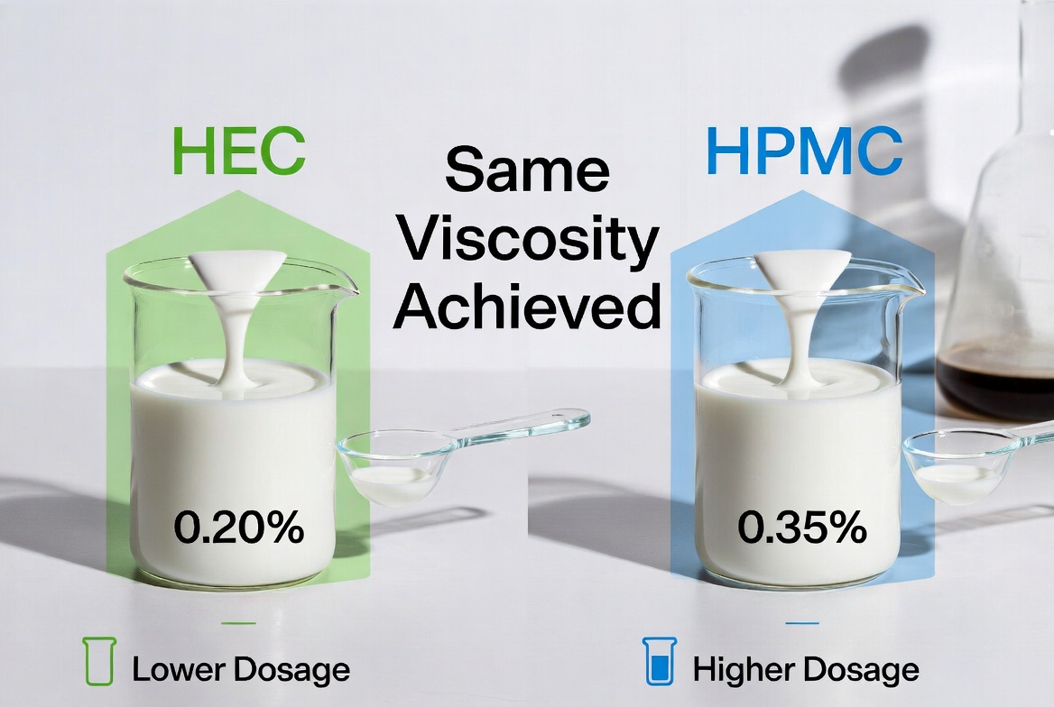 HEC Vs HPMC Dosage Efficiency Comparison In Latex Paint