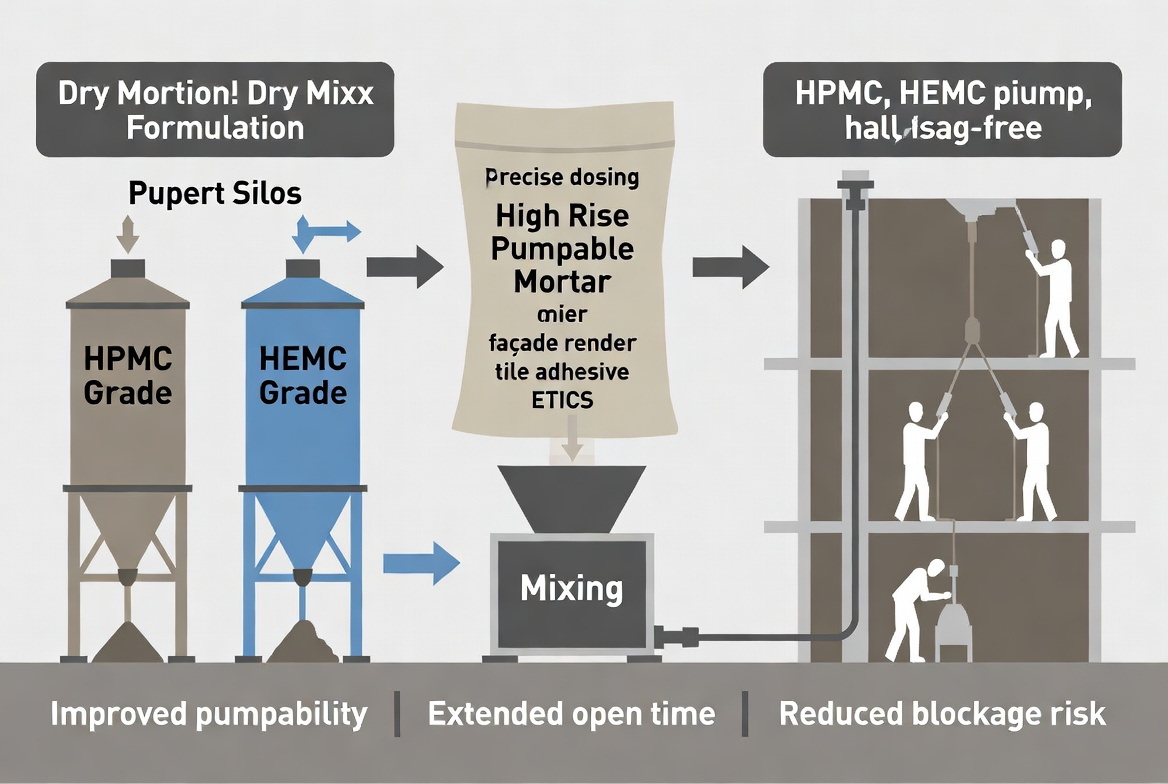 Hybrid Cellulose Ether Strategy For High Rise Mortar
