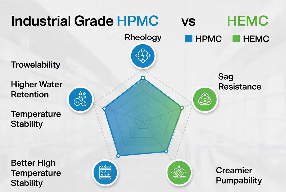 HPMC And HEMC Performance Comparison Chart