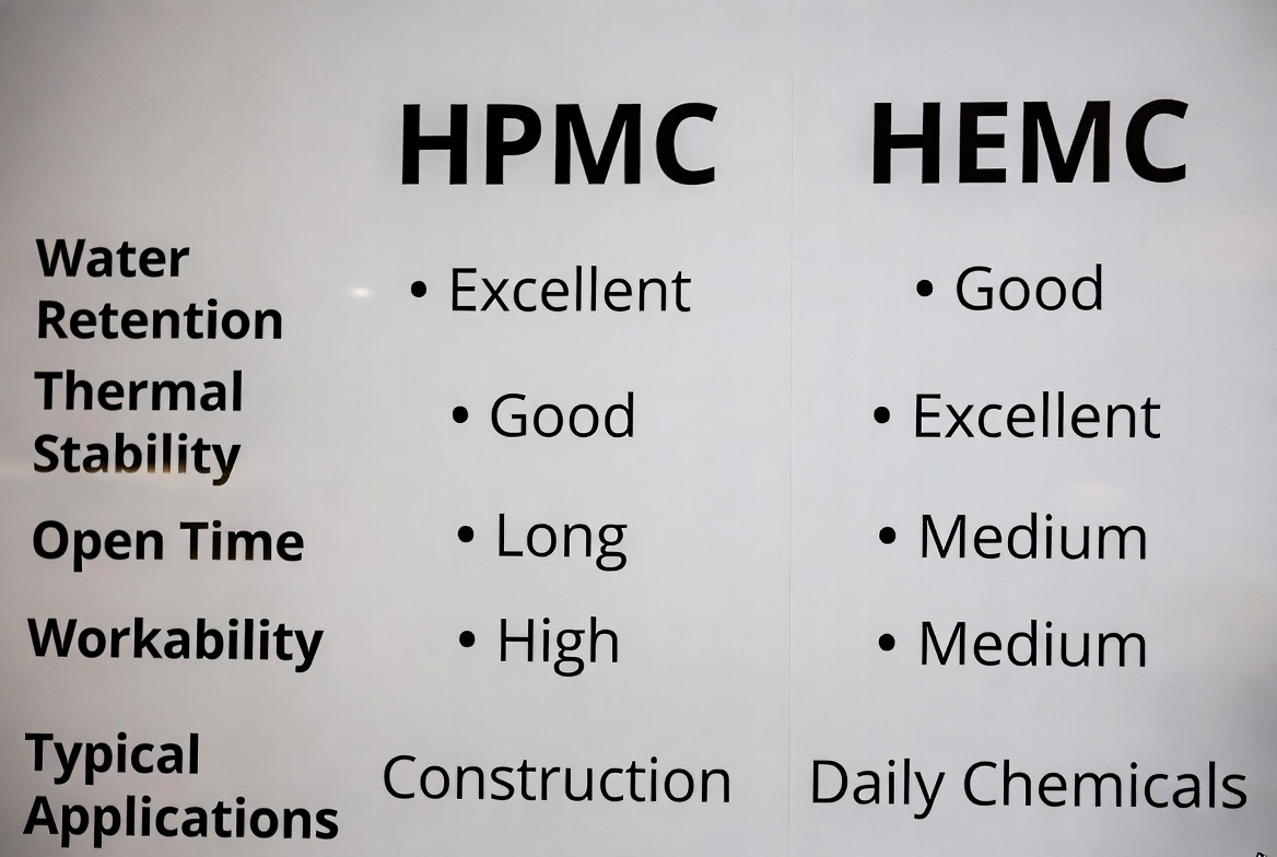 Hpmc Vs Hemc Comparison Matrix