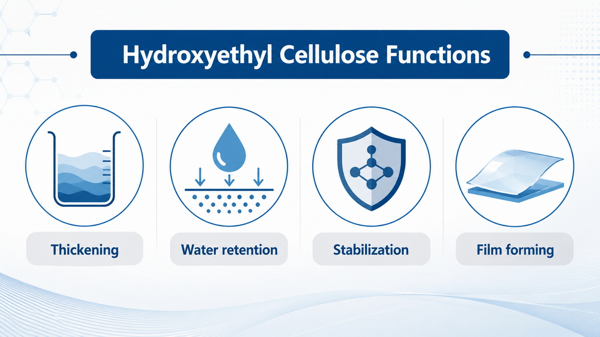 Core Functions Of Hydroxyethyl Cellulose