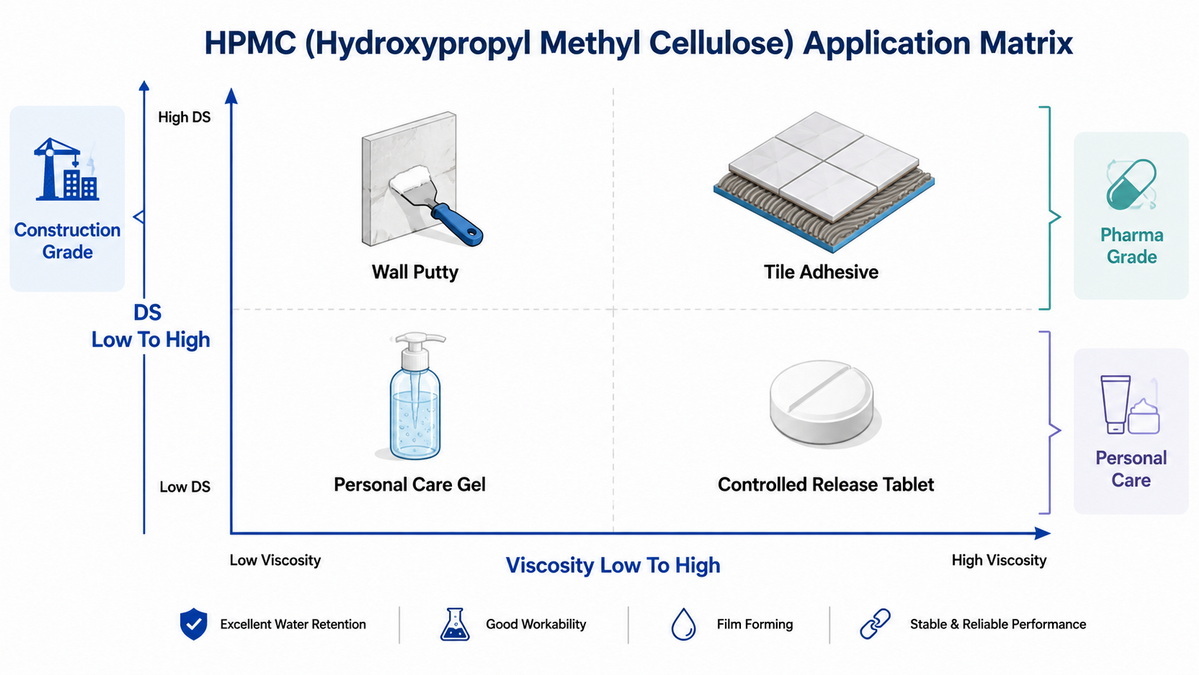 HPMC Application Matrix Construction And Pharma