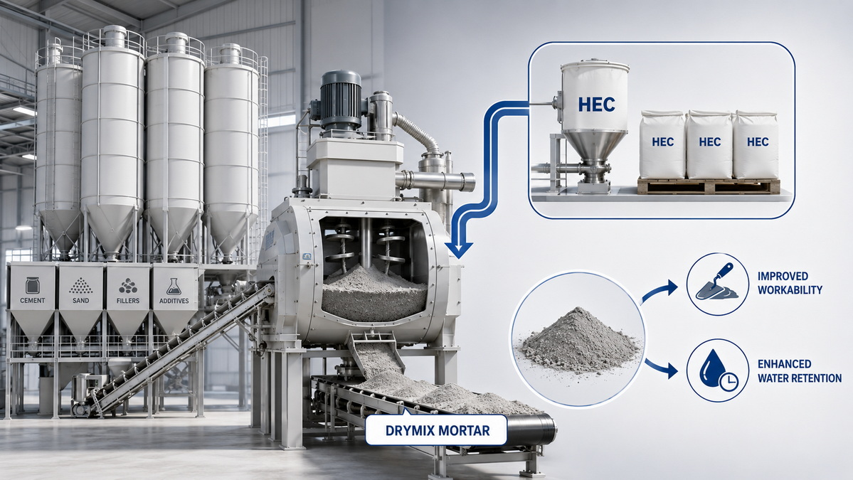 Construction Grade HEC In Drymix Mortar