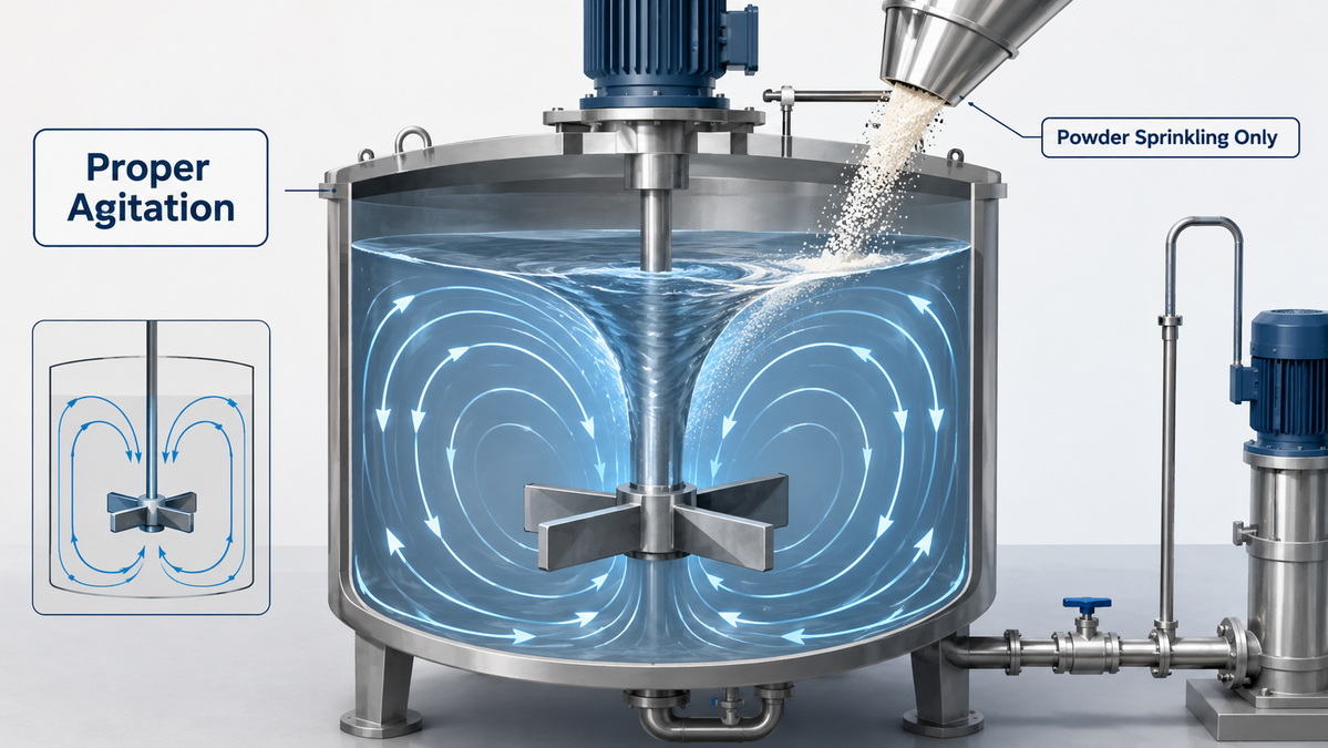 HPMC Mixing Tank And Agitation Pattern